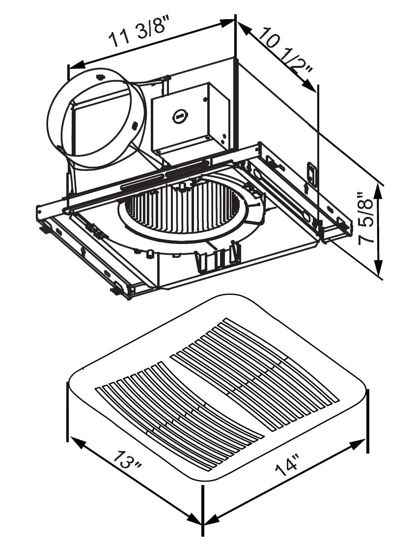 SEP150H | 150 CFM, 0.5 Sone | Humidity Sensing