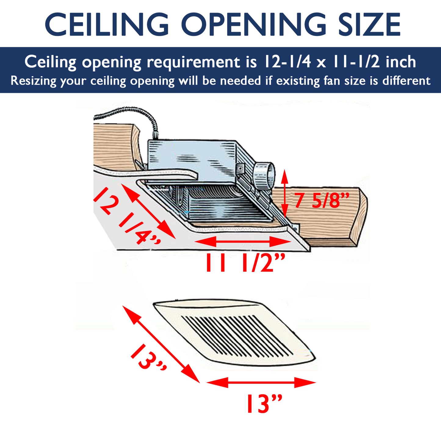 SEP120L11-EZ | 120 CFM, 0.3 Sone | Dimmable 4000K Edge Lit LED Light | EZ Install No Attic Access Required