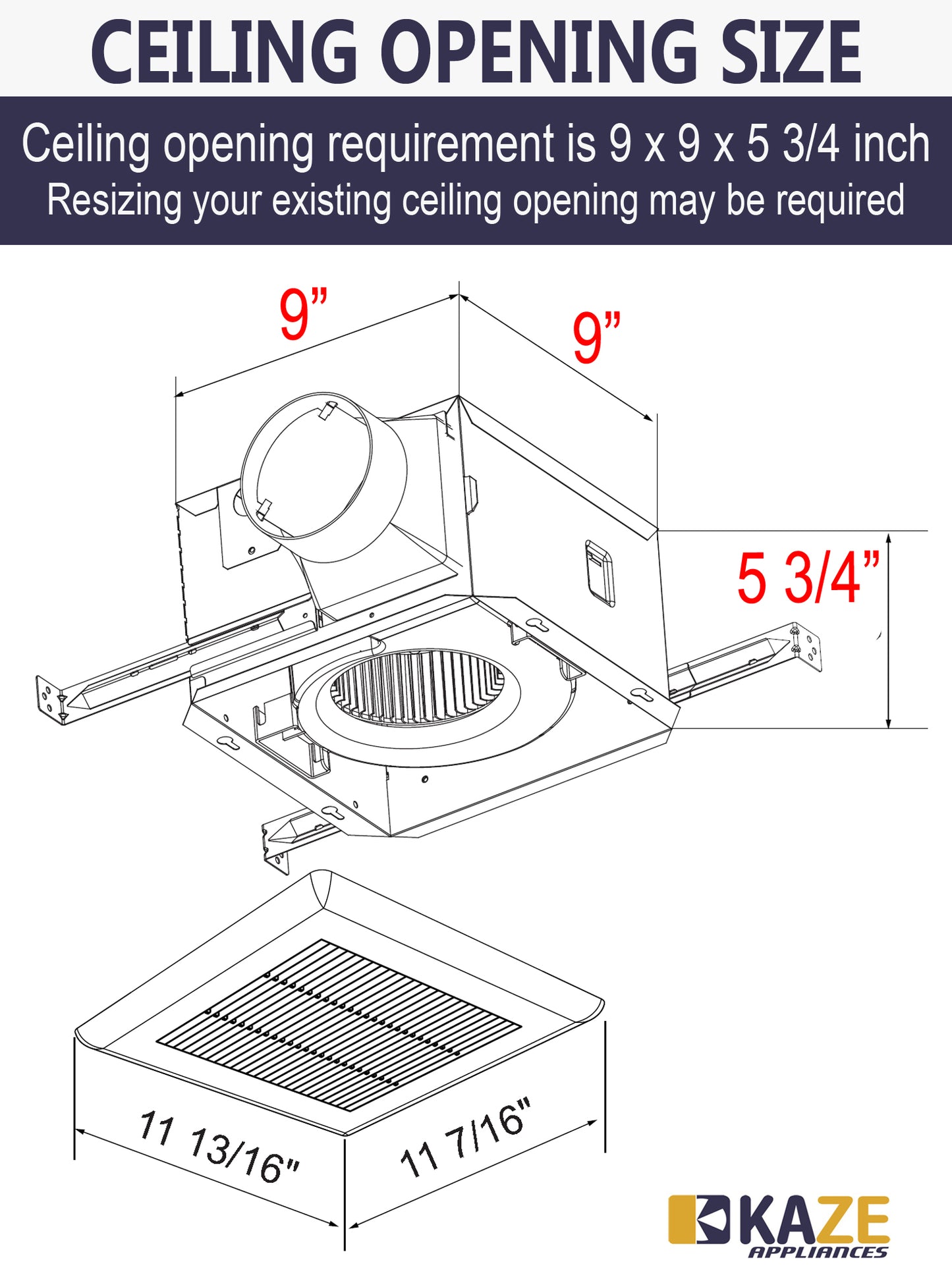 SNP100 - 100 CFM | 0.8 Sone | No Attic Access Retrofit Install