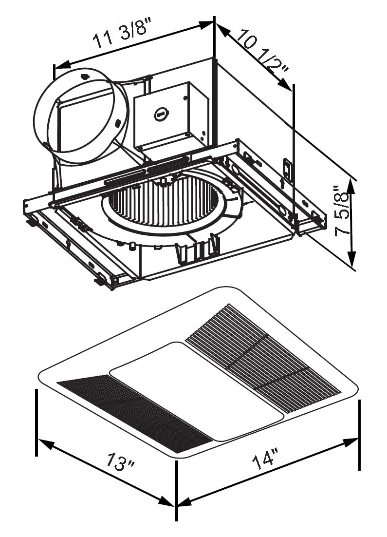 SEP150L2 - 150 CFM, 0.5 Sone, LED Light