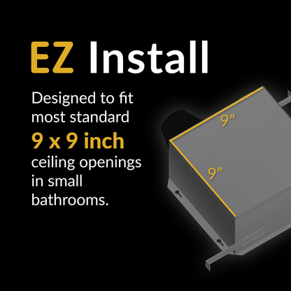 SNP100 - 100 CFM | 0.8 Sone | No Attic Access Retrofit Install